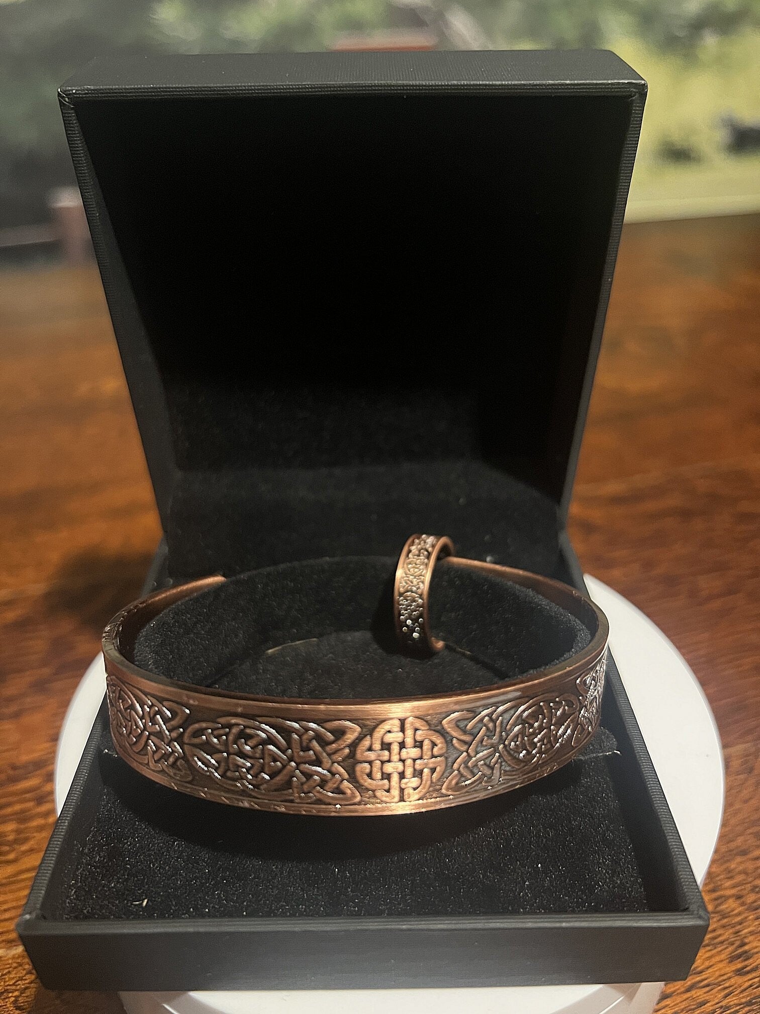 Gaelic Druidic style Copper Magnetic Therapy Bracelet & Ring Set
