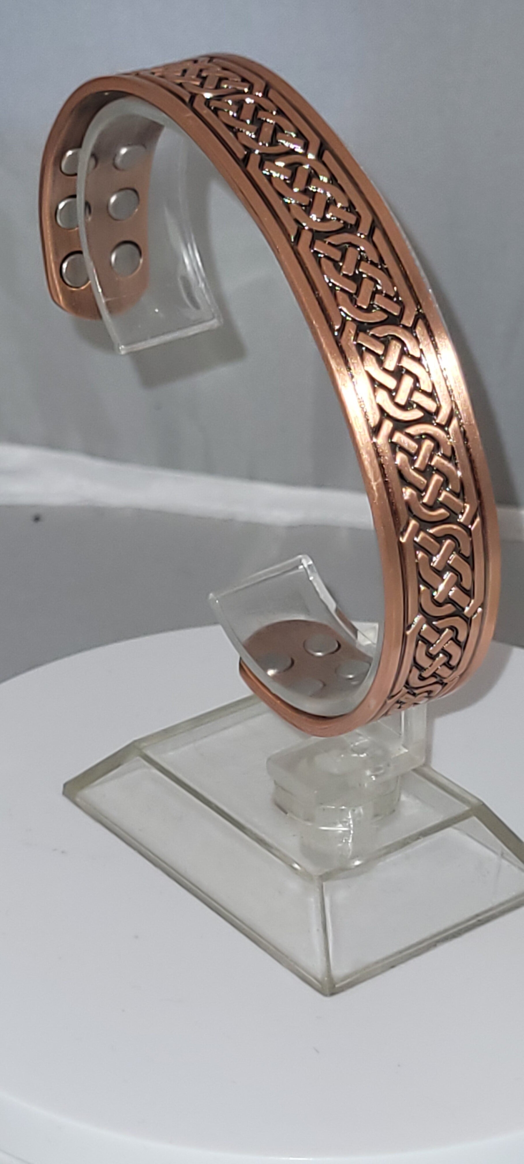 Gaelic Braid Carving Copper (18 Mag) Bracelet