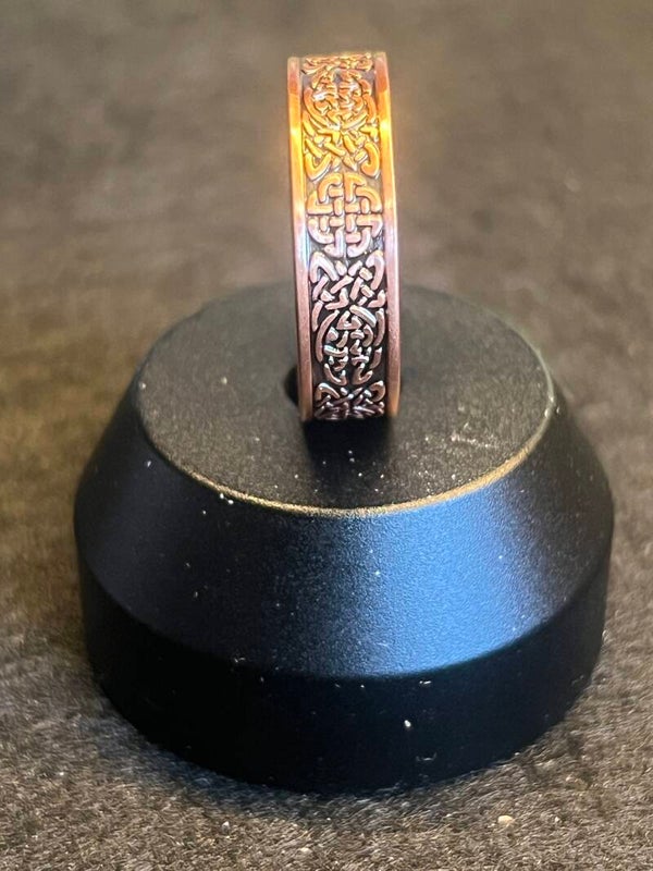 Gaelic Carved Druidic style Copper Ring