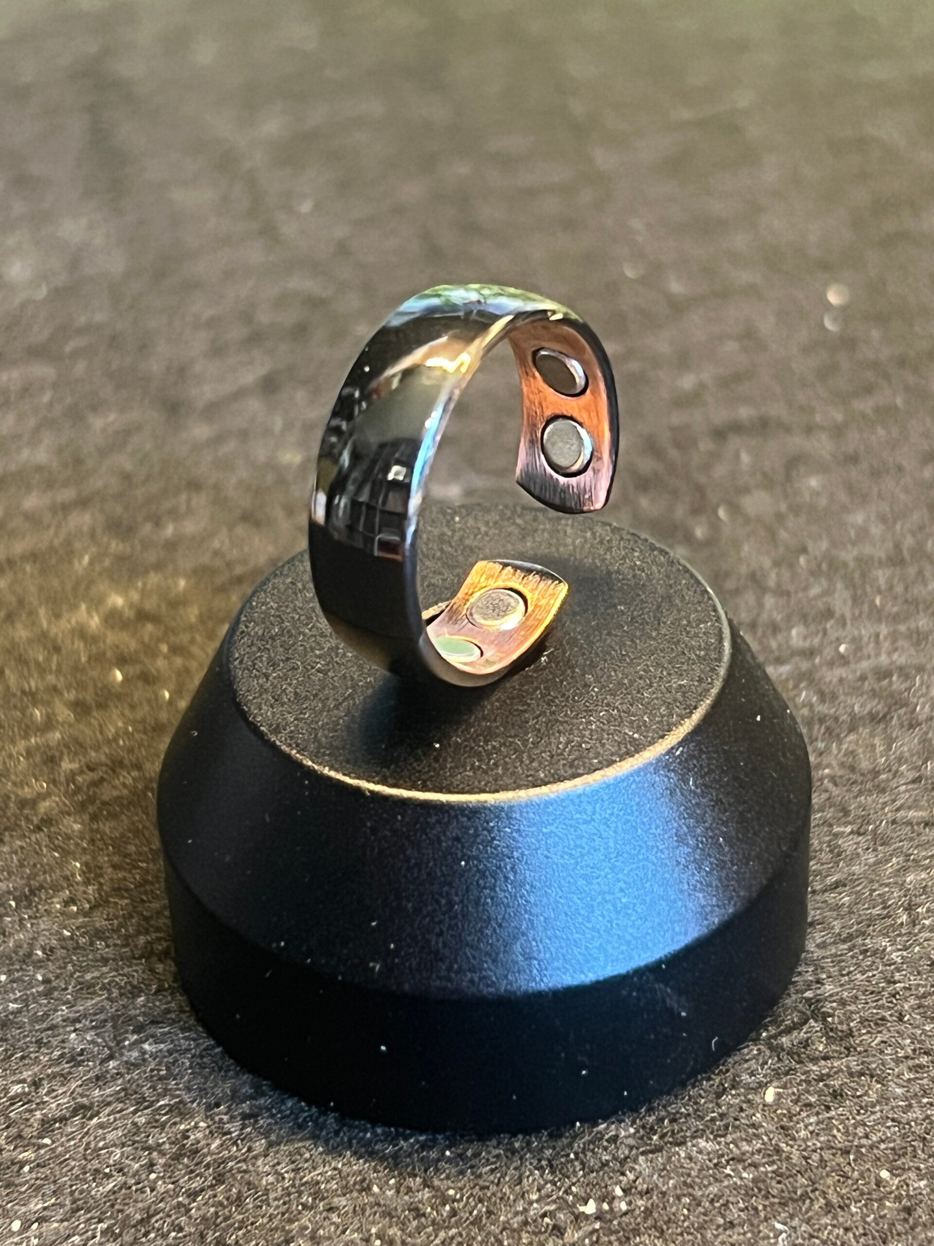 Pure Copper & Black Magnetic  Ring (Adjustable)