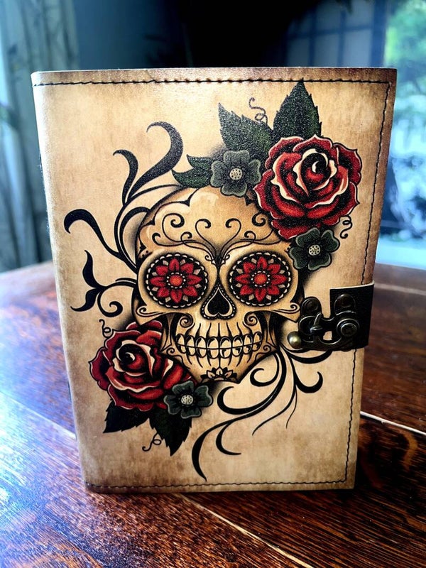 Sugar Skull (Calavera) Leather Bound Journal
