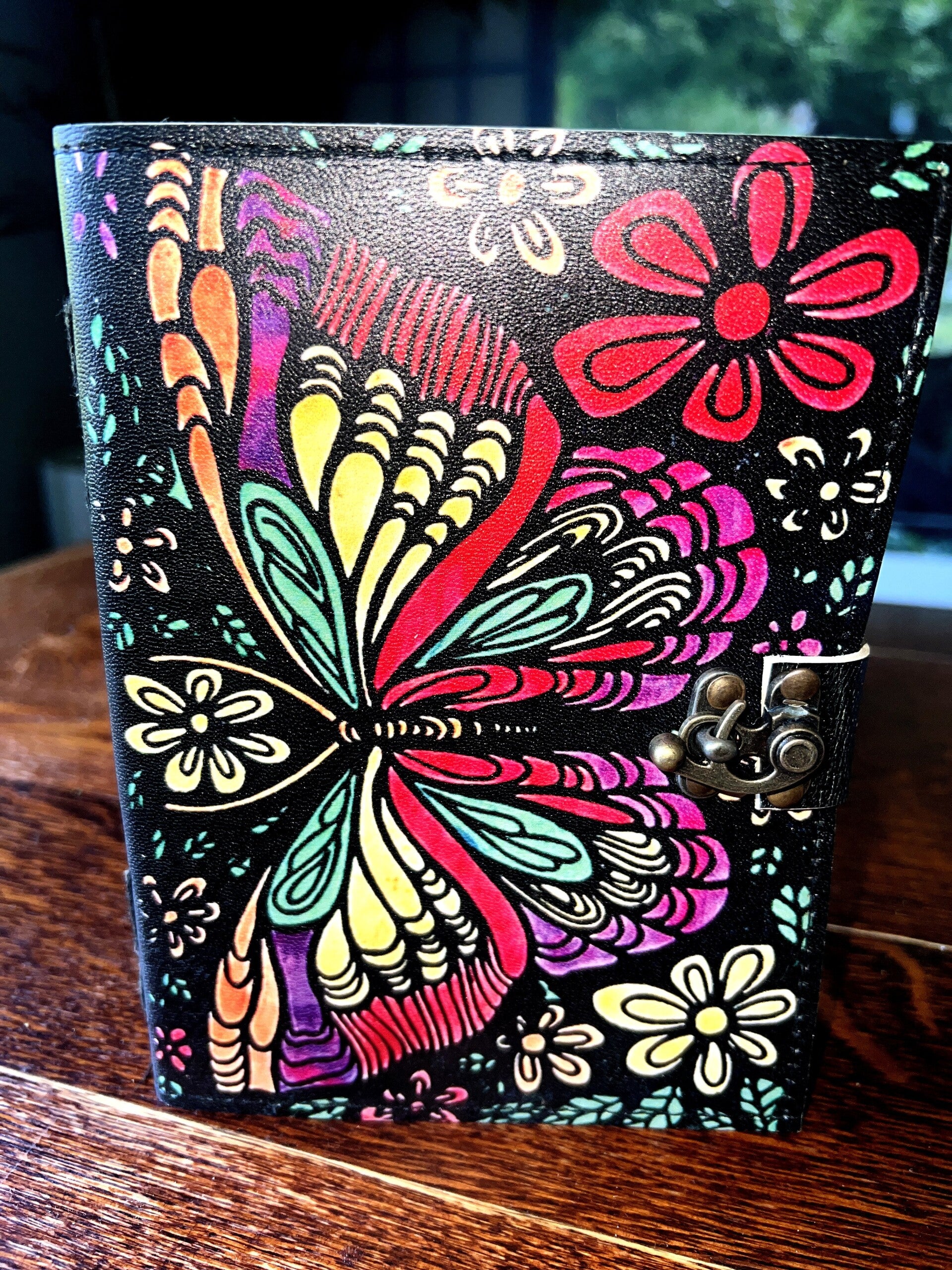 Handmade Leather bound "Butterfly" Journal / Notebook / Grimoire