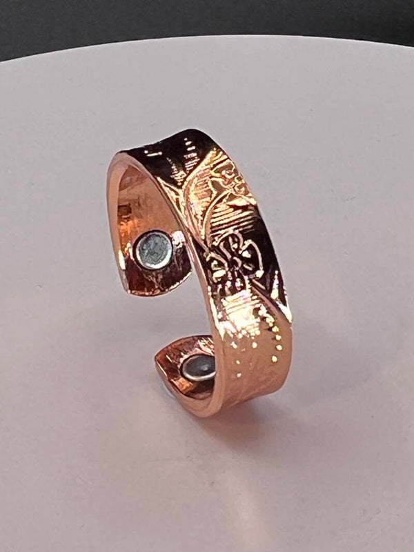 Floral Copper Therapy Ring