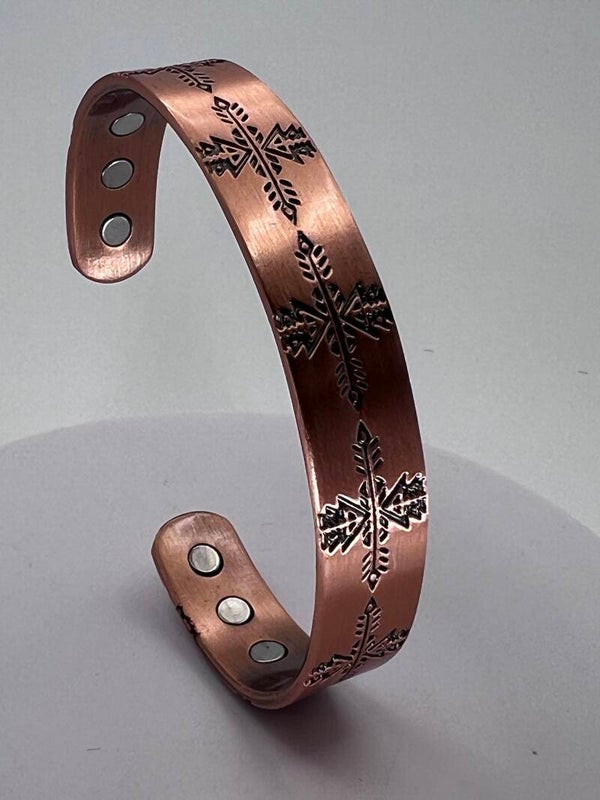 Pure Copper Tribal Arrow Pattern Magnetic Therapy Bracelet