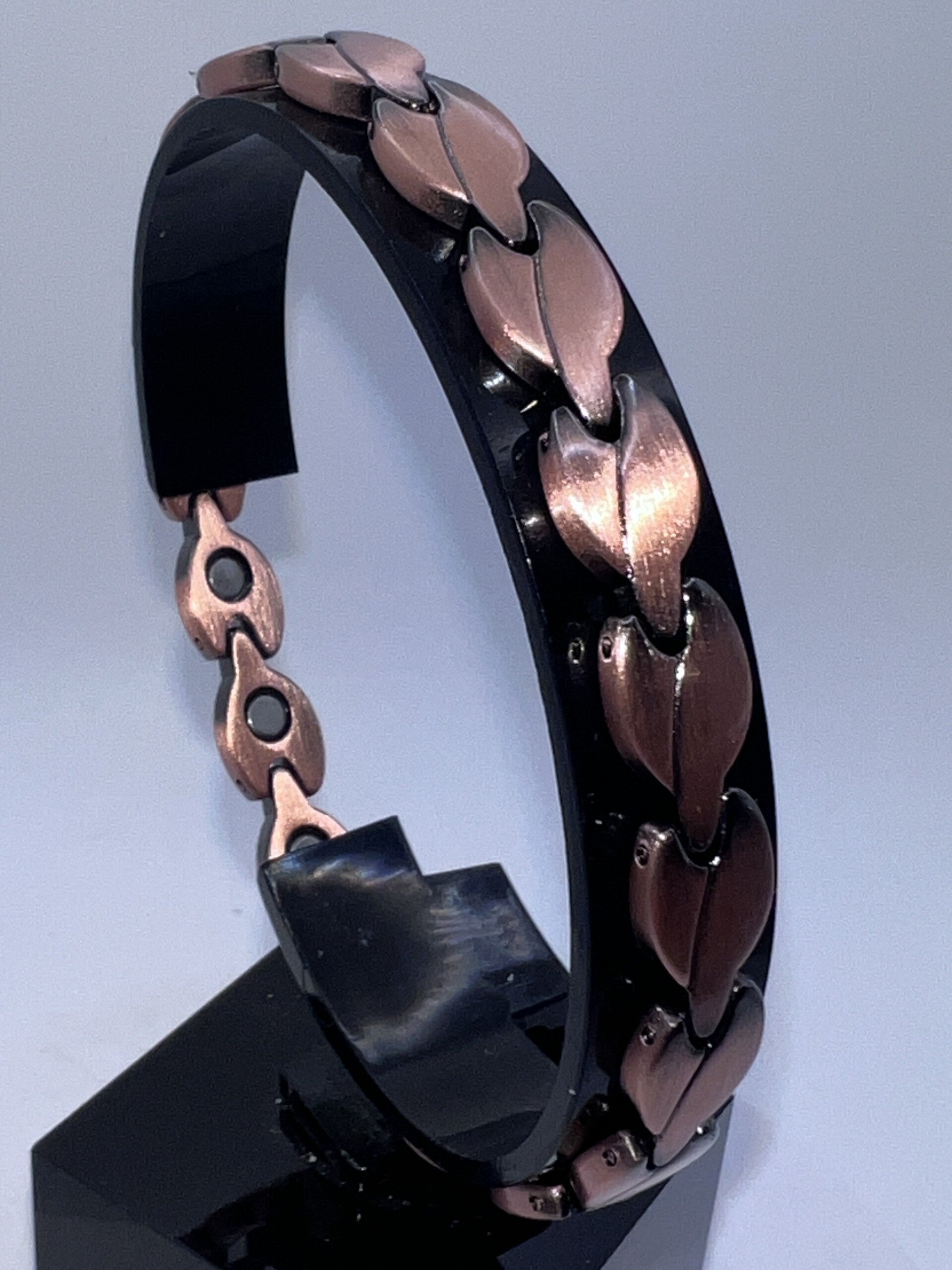Copper Coffee Bean style Magnetic Therapy Bracelet