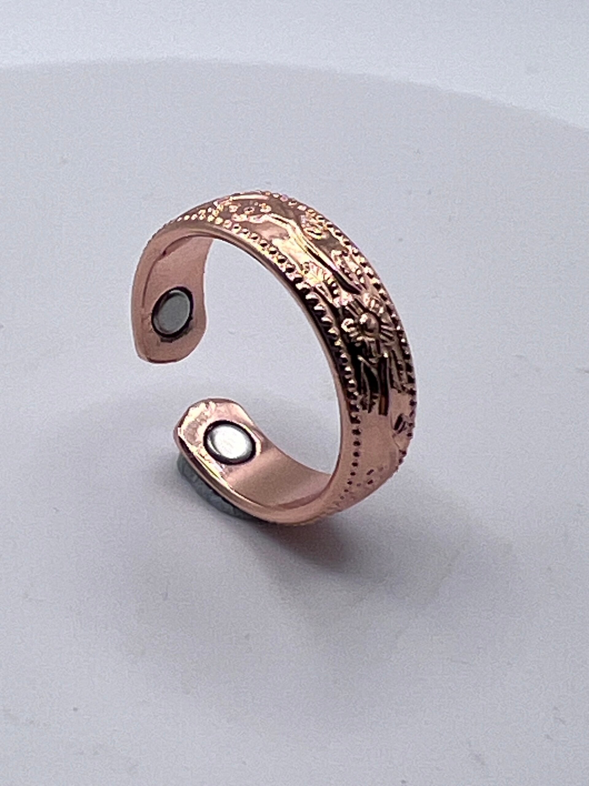 Floral Copper Therapy Ring