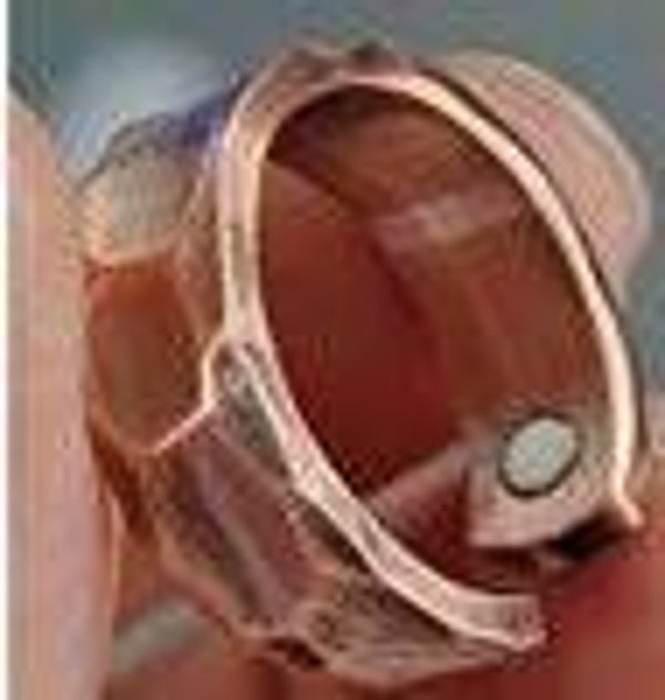 Pure Copper Hammered Therapy Ring – Adjustable Design