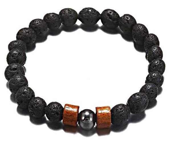 Kralenarmband/Vulkanisch gesteente