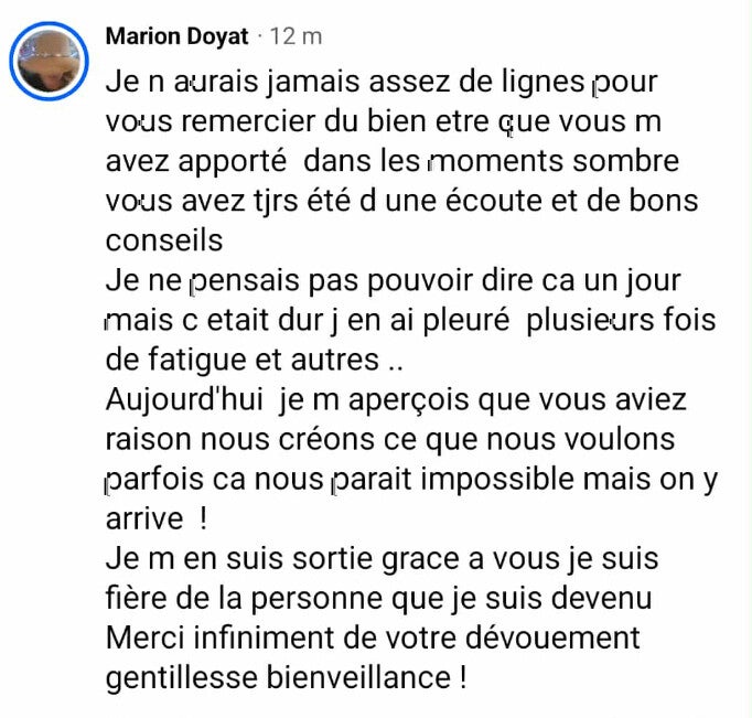 Avis positif sur les séances de soin énergétique et Radionique de Lynda Berthon
