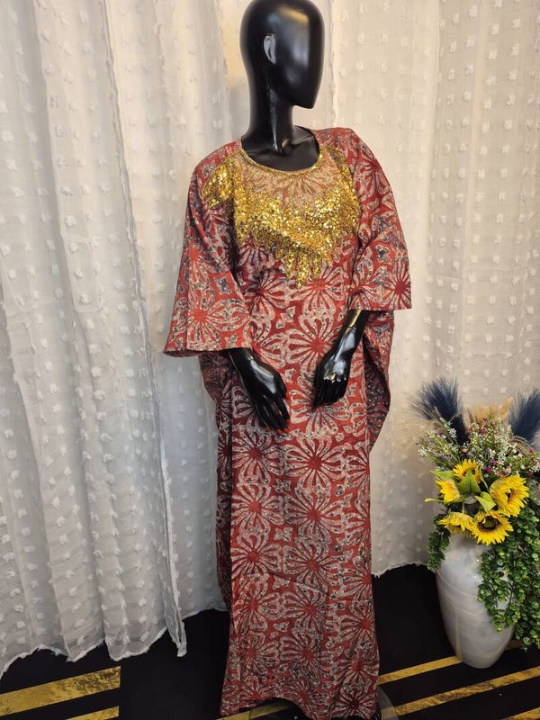 Adire flowing dress