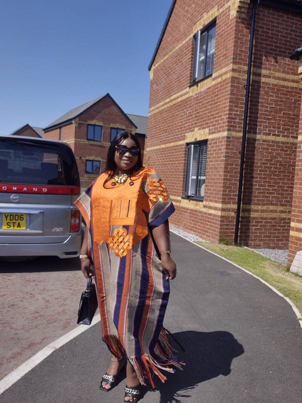 Embroidered ofi dress