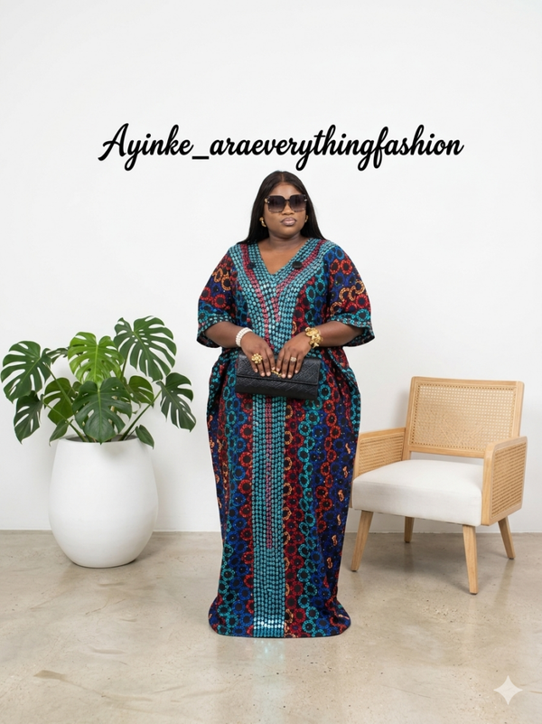 Fully beaded Ankara bubu