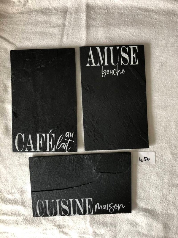 Tapasplankje/onderzetter leisteen klein 10-15cm