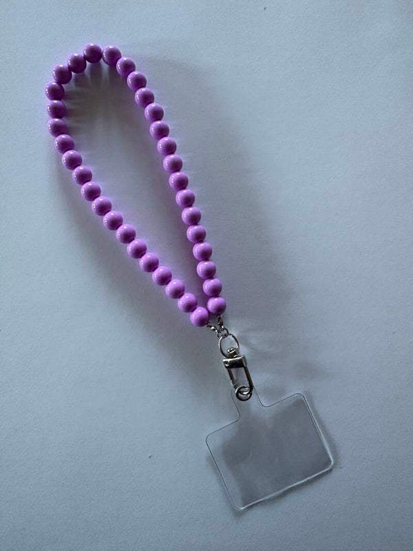 Kralen strap paars/roze