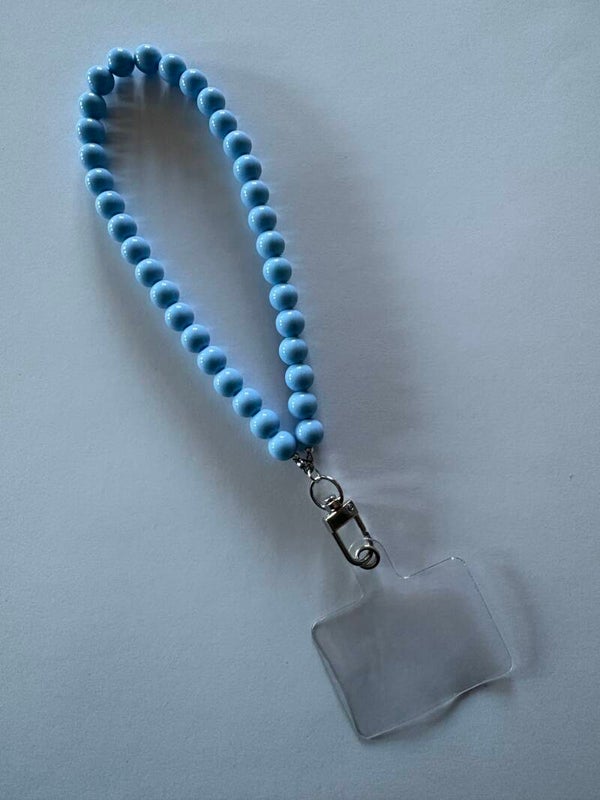 Kralen strap lichtblauw