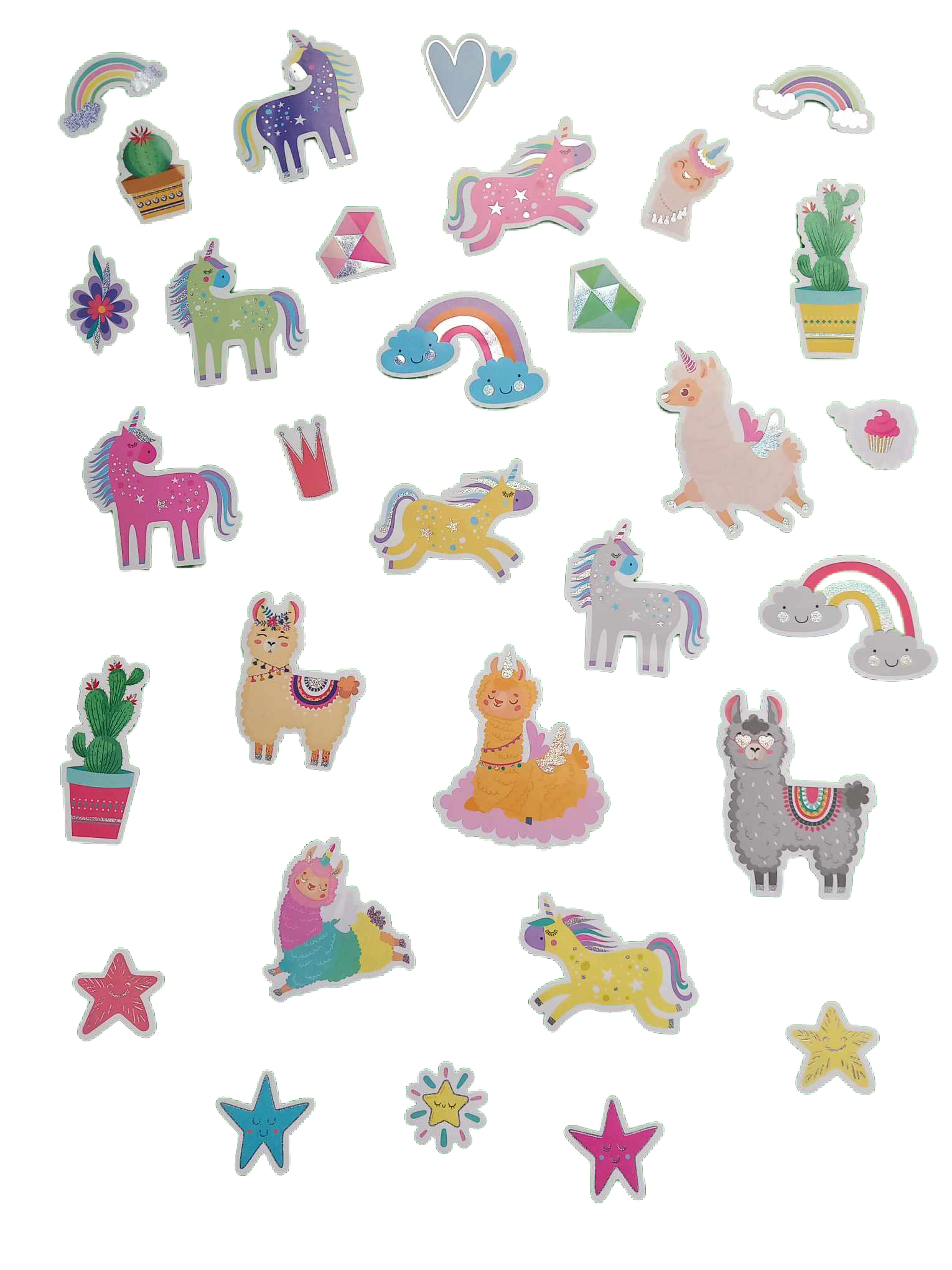 Sticker bundle with holographic details