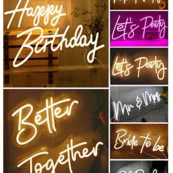 Neon let’s party sign