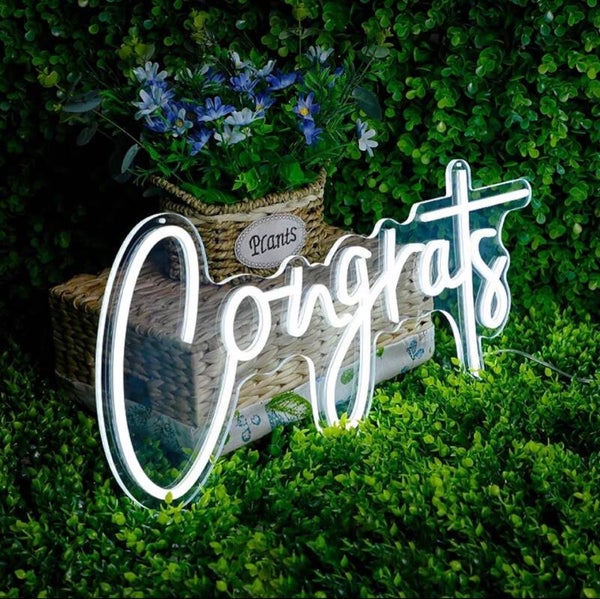 Neon sign congrats