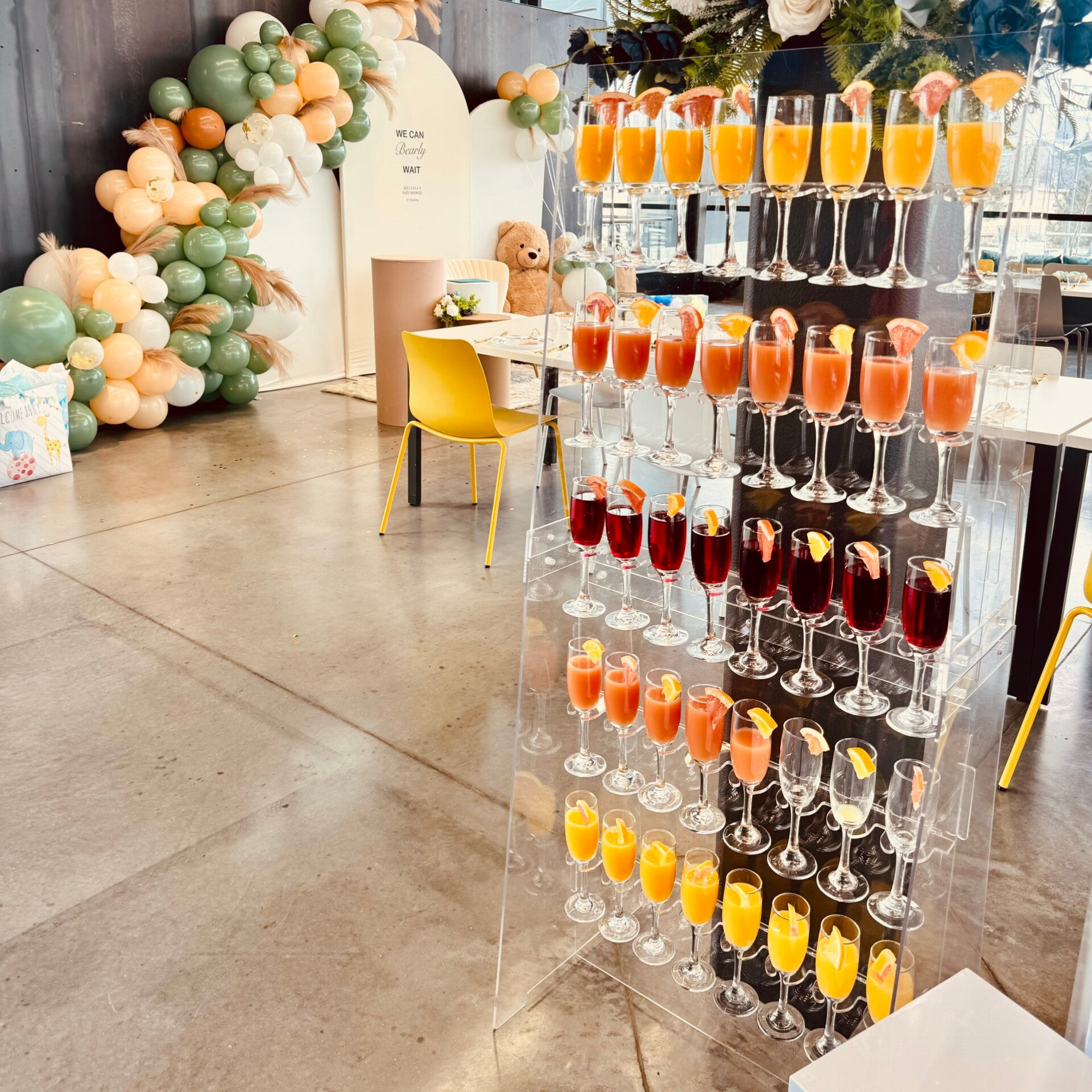 Champagne wall/ cocktail wall clear