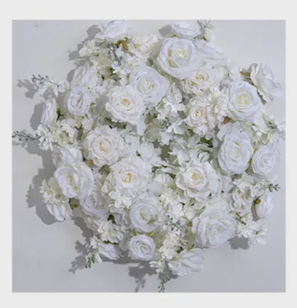 Base flower centrepiece white rose