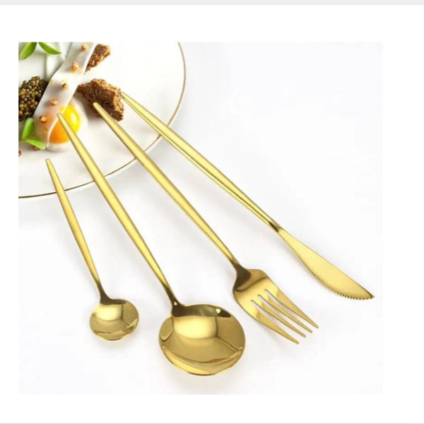 Cutlery 4pcs Gold
