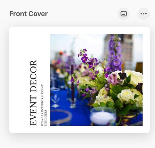 IDEA BAR Event decor catalog