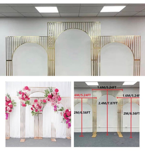Wedding arch XL gold set of 3
