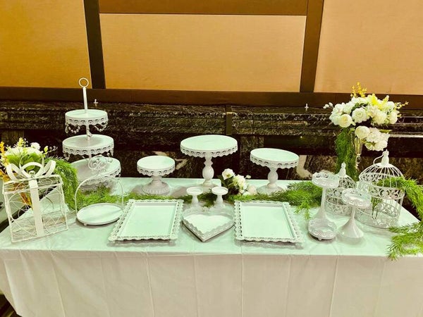 Dessert set 18 pcs white