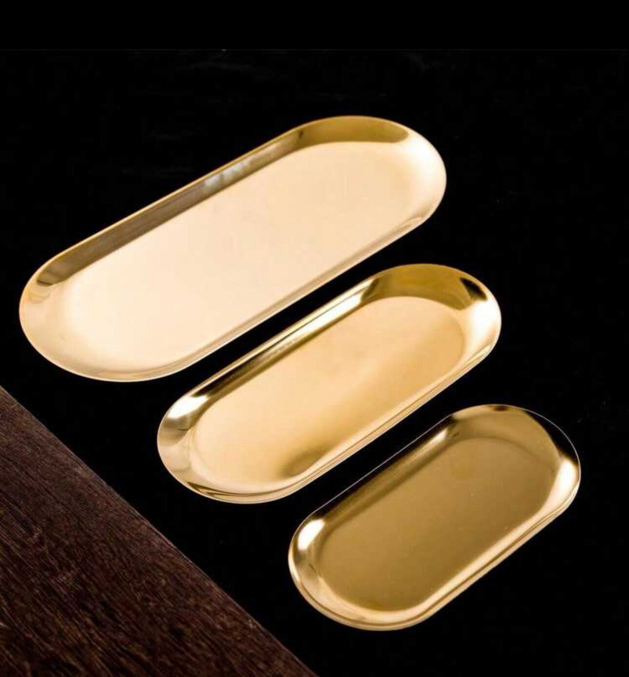Oval dishes gold M