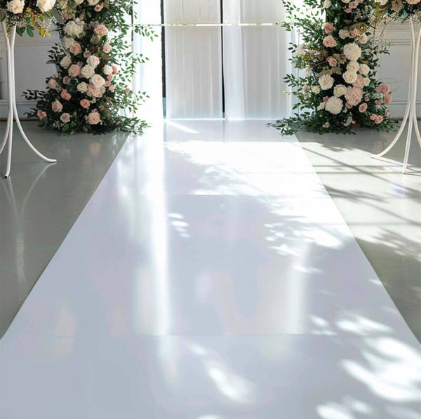 Aisle wedding runner  white poly