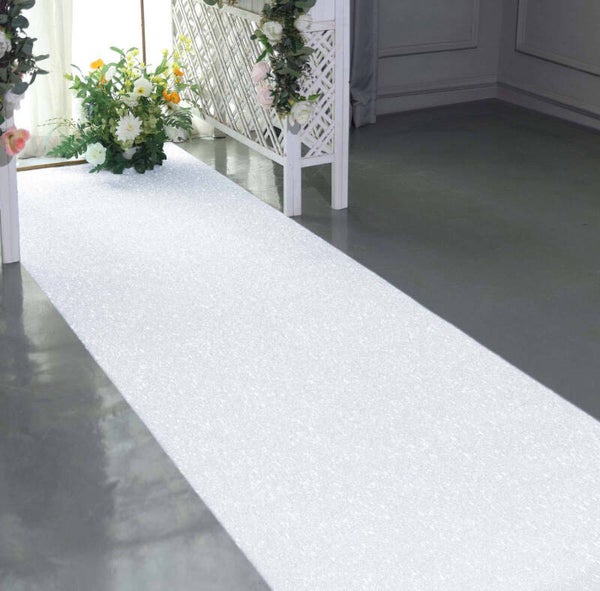 Aisle wedding runner  white polyester