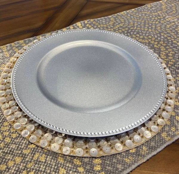 Charger plate silver
