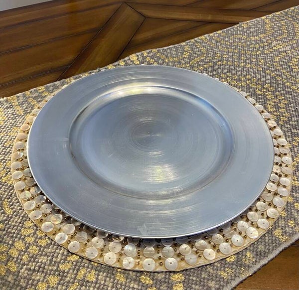 Charger plate silver plain