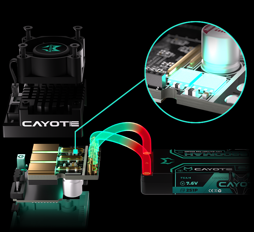 CAYOTE CREST RS80 Sensored Brushless ESC.