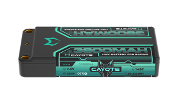 CAYOTE Racing Lipo Battery, 145C, 3900mAh, 7.6V, 29.64Wh