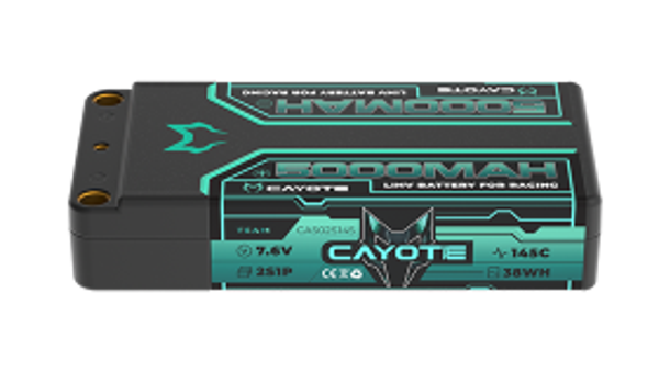 CAYOTE Racing Lipo Battery, 145C, 5000mAh, 7.6V, 38Wh