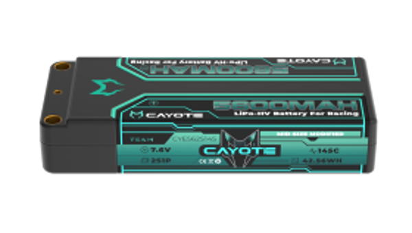 CAYOTE Racing Lipo Battery, 145C, 5600mAh, 2S1P, 7.6V, 42.56Wh