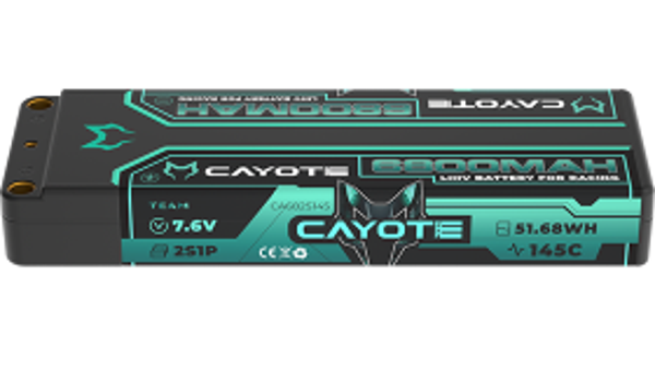 CAYOTE Racing Lipo Battery, 145C, 6800mAh, 7.6V, 51.68Wh