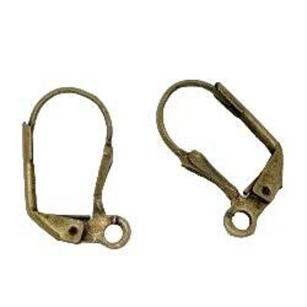 lot de 10  supports de boucle d'oreille  17x10mm