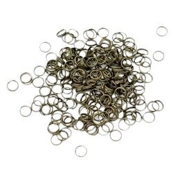 lot de 50 anneaux doubles ouverts 7mm couleur bronze