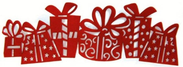 frise autocollante cadeaux rouge