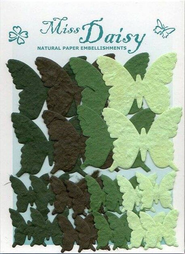 set papillons papier artisanal