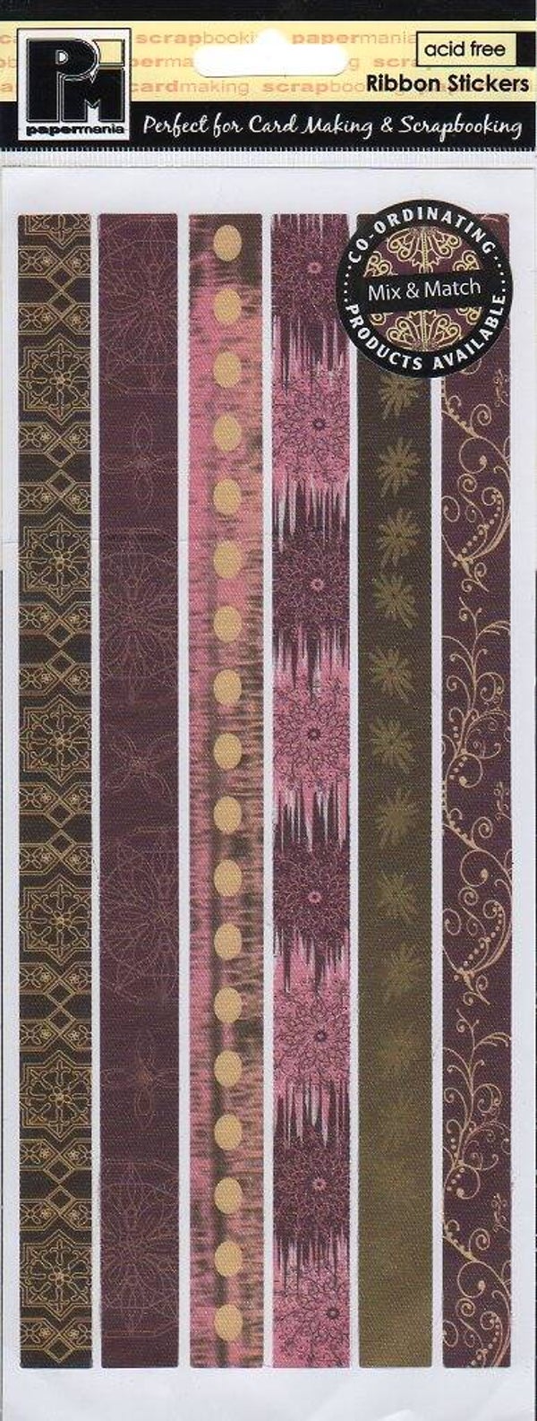 planche de stickers ruban