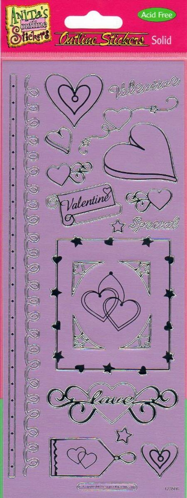 planche de stickers "Valentine's day"