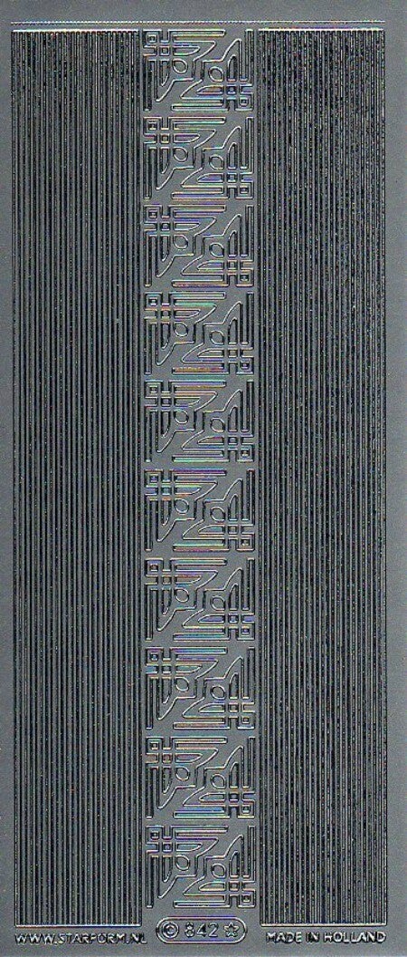 planche de stickers bordures et coins argentés