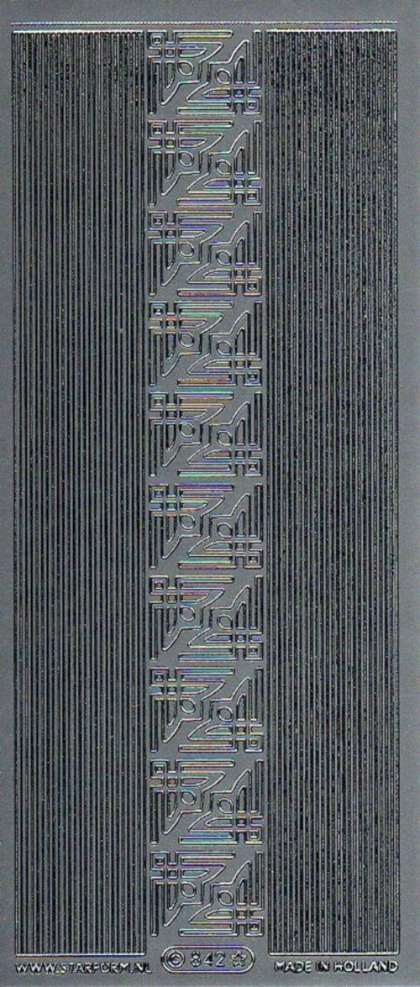 planche de stickers bordures et coins argentés