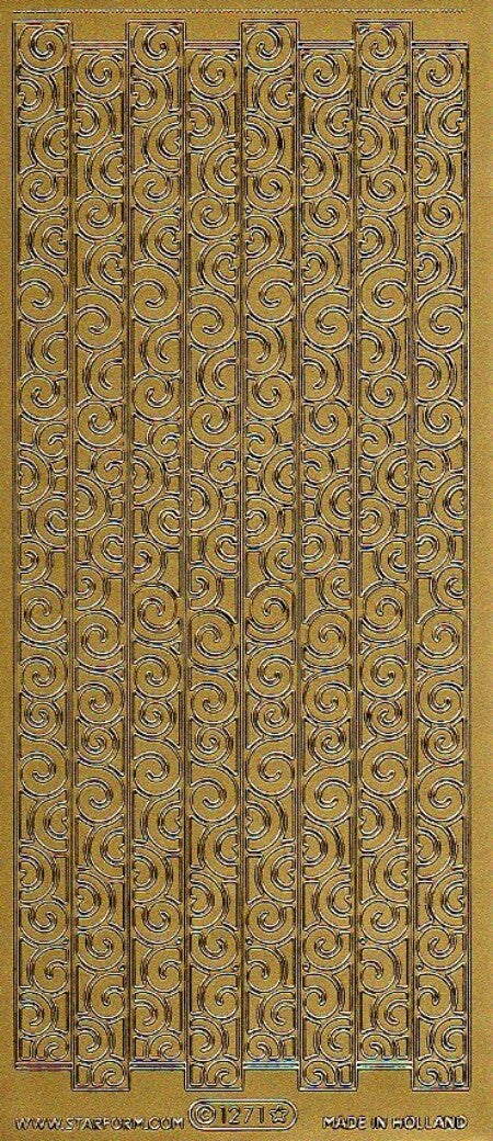 planche de stickers bordures dorés