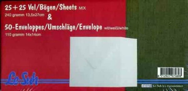 pack de 50 cartes et 50 enveloppes mix