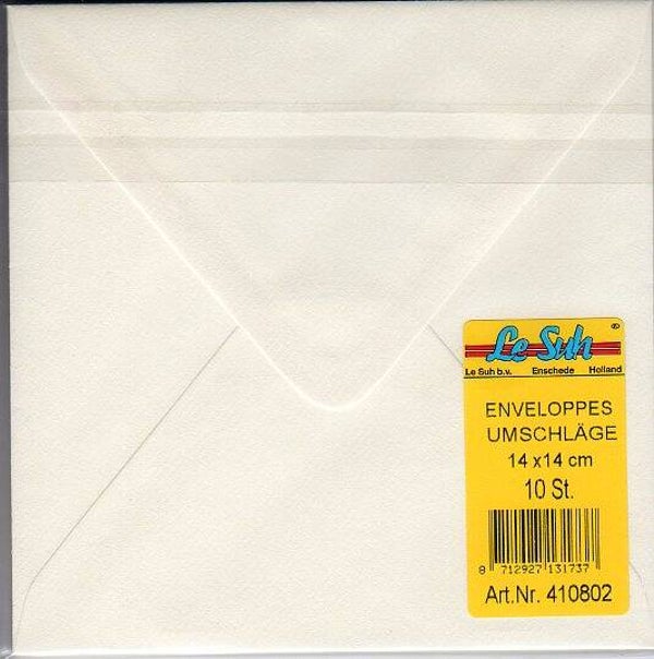 pack de 10 enveloppes ivoire