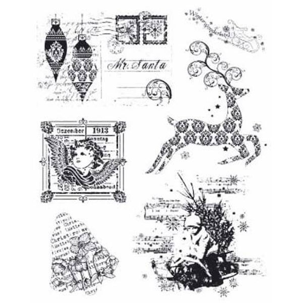 tampons transparents motifs Noël